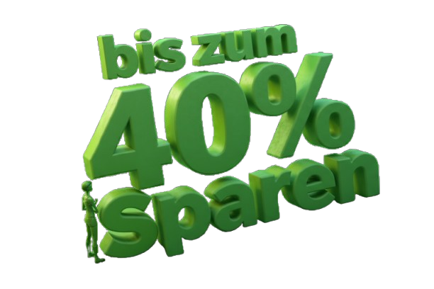 Bis zu 40% sparen